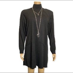 Sunshine Starshine Shift Sweater Dress Mock Neck Acrylic size M